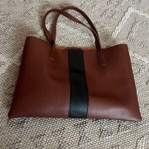 Vince Camuto Brown and Black Shoulder Bag
